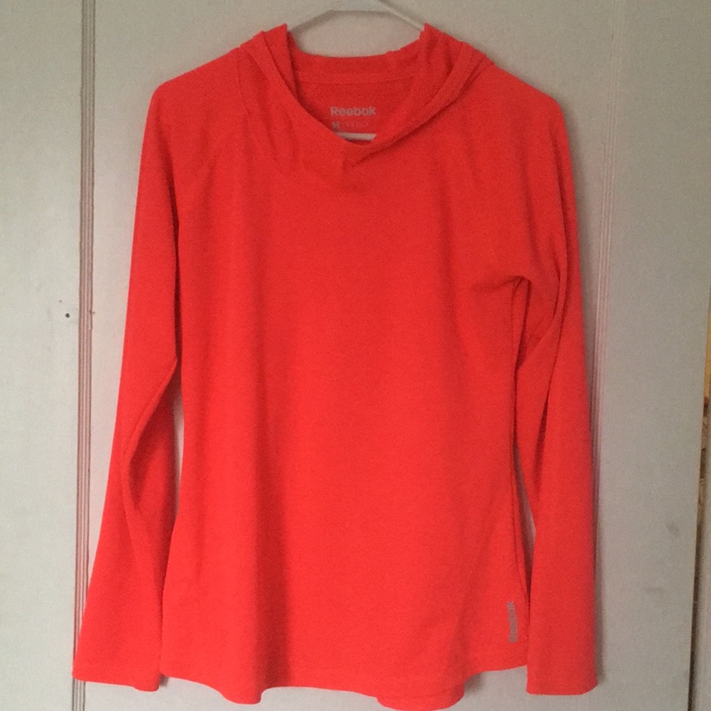 Pink Orange Reebok Long Sleeve Top Size Medium